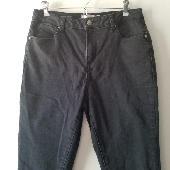 ASOS black High Rise Skinny Ankle Jeans 10 - Picture 2 of 7